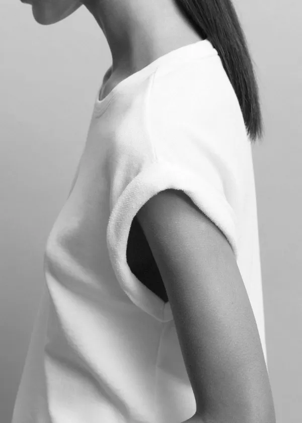 New ME+EM Cotton Muscle Sweatshirt Tee Fresh White