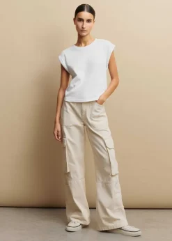 New ME+EM Cotton Muscle Sweatshirt Tee Fresh White