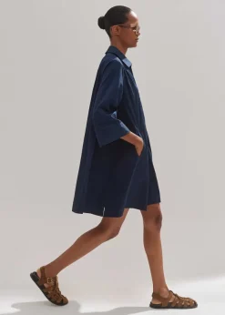 Discount ME+EM Cotton Poplin Swing Dress + Belt Eclipse