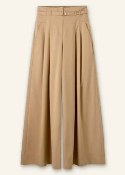 Outlet ME+EM Cotton Super High-Waisted Trouser + Belt Stone