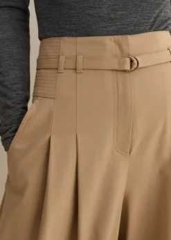 Outlet ME+EM Cotton Super High-Waisted Trouser + Belt Stone