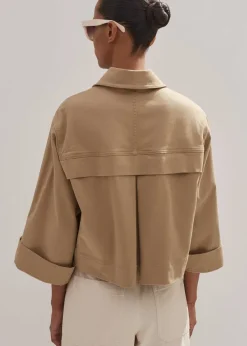 Sale ME+EM Cotton Twill Casual Swing Jacket Stone