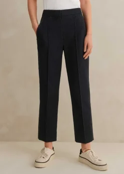 Best ME+EM Cotton-Blend Denim Straight Crop Trouser Indigo