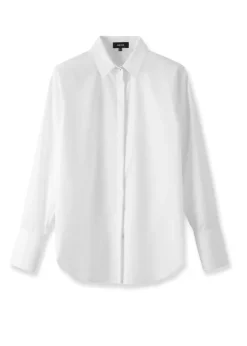Clearance ME+EM Crease Less Cotton Relaxed Boyfriend Shirt White