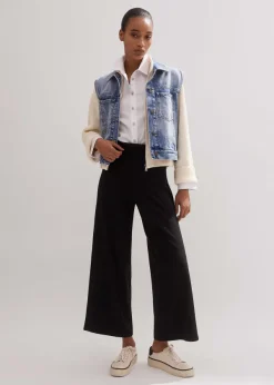 Outlet ME+EM Crop Palazzo Pant Black