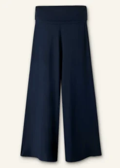 Hot ME+EM Crop Palazzo Pant Dark Navy
