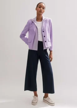 Hot ME+EM Crop Palazzo Pant Dark Navy