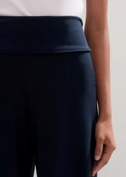Hot ME+EM Crop Palazzo Pant Dark Navy