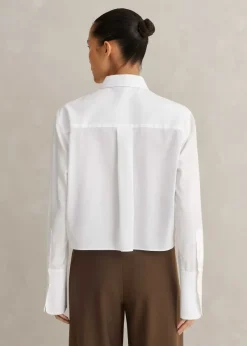 Clearance ME+EM Cropped Shirt White