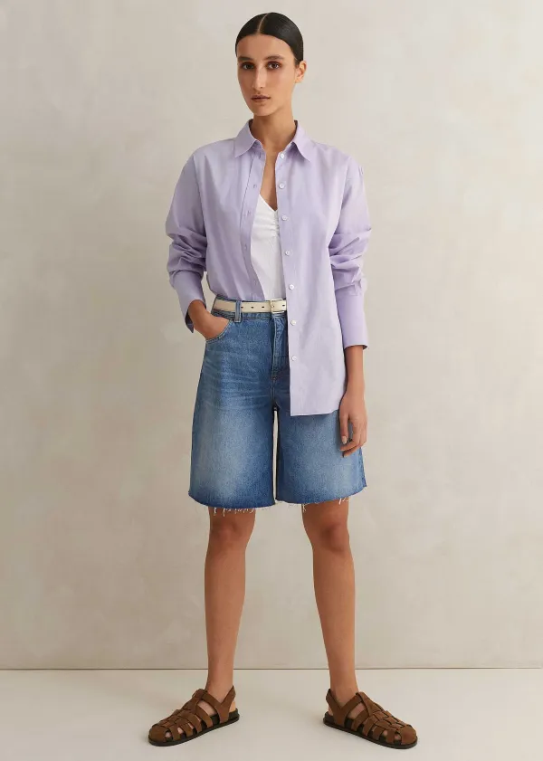 Discount ME+EM Denim High-Rise Bermuda Short Authentic Blue Wash