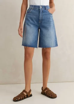 Discount ME+EM Denim High-Rise Bermuda Short Authentic Blue Wash