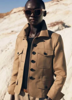 ME+EM D-Frame Sunglasses Smokey Nude