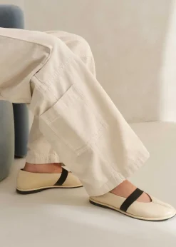 Sale ME+EM Elasticated Strap Mary Jane Off White