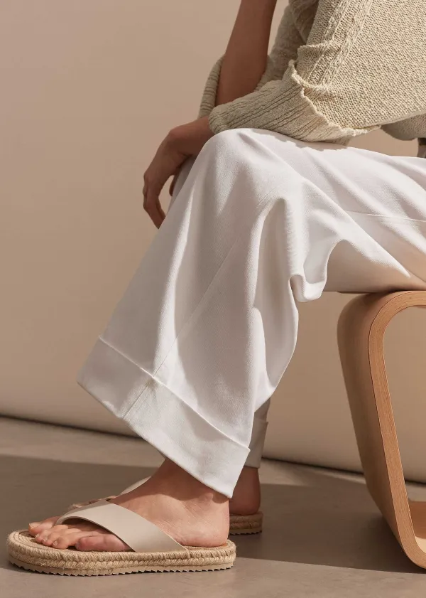 Online ME+EM Espadrille Flip Flop Off White