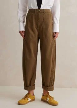 Discount ME+EM Extreme Seam Casual Trouser Tobacco