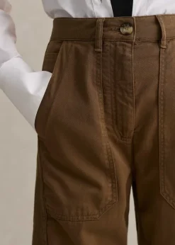 Discount ME+EM Extreme Seam Casual Trouser Tobacco