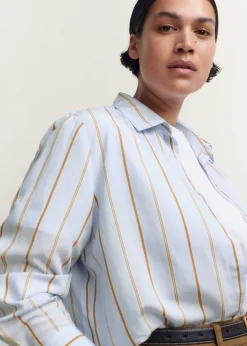 New ME+EM Fine Stripe Shirt Multi Stripe