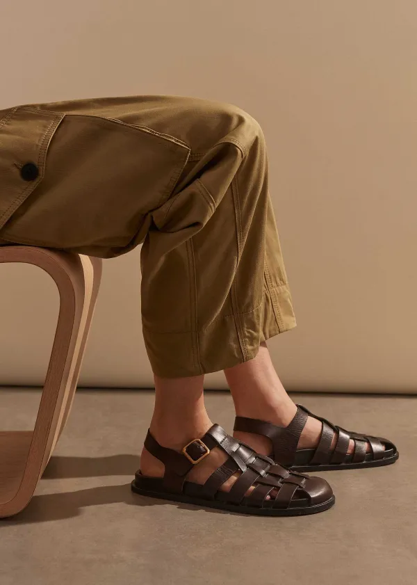 Discount ME+EM Fisherman Sandal Chocolate
