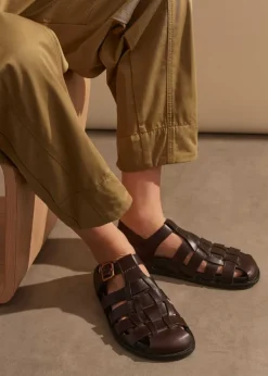 Discount ME+EM Fisherman Sandal Chocolate