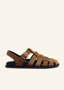 ME+EM Fisherman Sandal Tan Suede