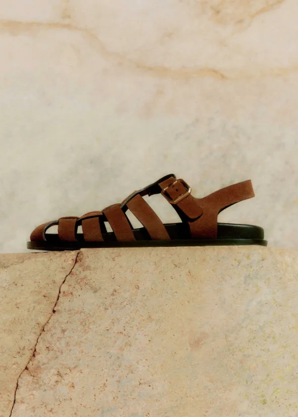ME+EM Fisherman Sandal Tan Suede