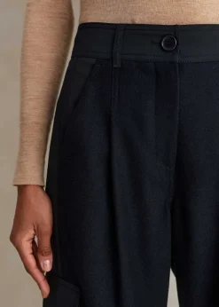 ME+EM Flannel Mix Tapered Cargo Trouser Navy