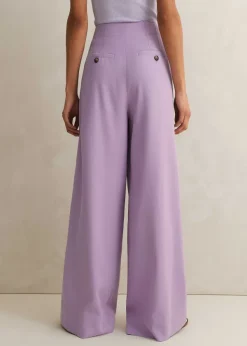 Discount ME+EM Fluid Micro Pleat Wide-Leg Trouser Dusted Lilac