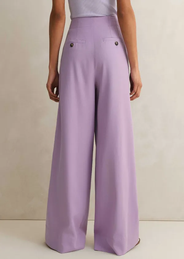 Discount ME+EM Fluid Micro Pleat Wide-Leg Trouser Dusted Lilac