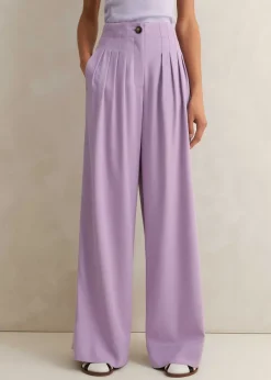 Discount ME+EM Fluid Micro Pleat Wide-Leg Trouser Dusted Lilac