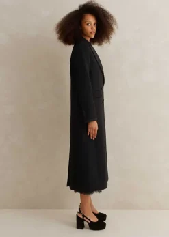 ME+EM Forever Midi Tux Coat Black
