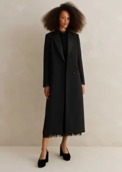 ME+EM Forever Midi Tux Coat Black