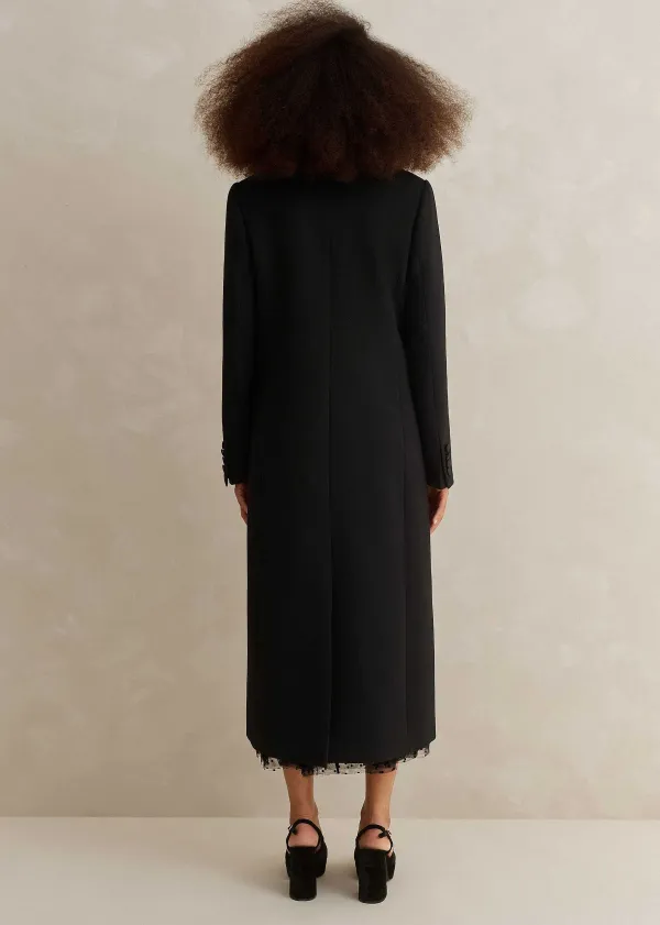 ME+EM Forever Midi Tux Coat Black