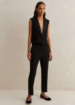 Hot ME+EM Forever Tux Slim-Crop Three-Piece Trouser Suit Black