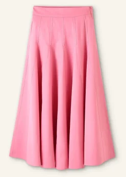 Clearance ME+EM Heavy Cotton Sateen Maxi Skirt Perfect Pink