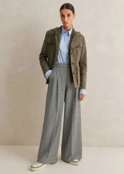 Hot ME+EM Houndstooth Pleated Man Pant Black/White