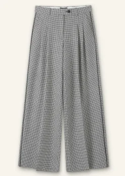 Hot ME+EM Houndstooth Pleated Man Pant Black/White