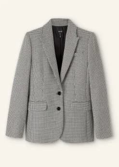 Discount ME+EM Houndstooth Single-Breasted Blazer Black/White