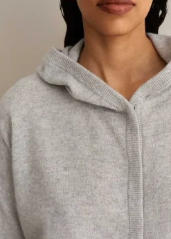 Hot ME+EM Icon Cashmere Crop Box Hoody Silver Grey