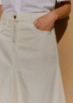 ME+EM Insert Midi Skirt White/Ecru