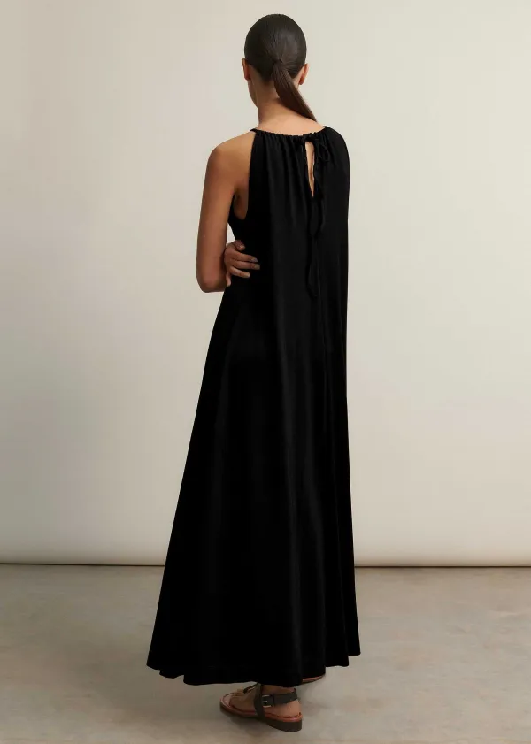 ME+EM Interlock Halterneck Maxi Dress Black