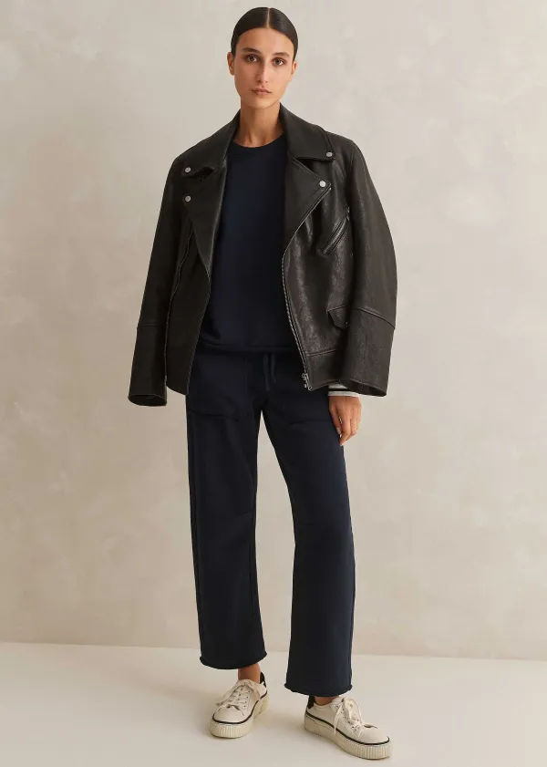 New ME+EM Jersey Engineered-Leg Jogger Navy