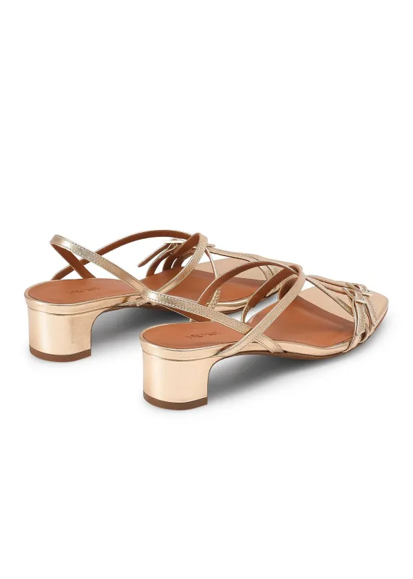 Sale ME+EM Kitten Heel Sandal Gold