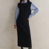 Outlet ME+EM Knitted Vest + Skirt Co-Ord Blue