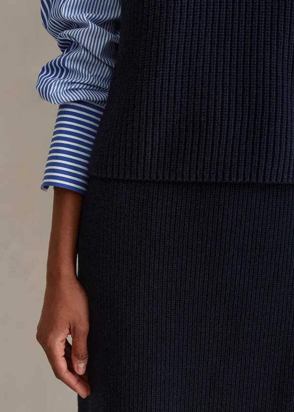 Outlet ME+EM Knitted Vest + Skirt Co-Ord Blue