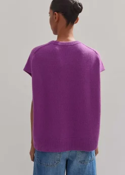 Best ME+EM Lofty Cashmere Relaxed Curved Hem Vest Summer Purple