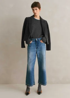 Best ME+EM Low-Rise Baggy Crop Jean Authentic Mid Wash