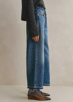 Best ME+EM Low-Rise Baggy Crop Jean Authentic Mid Wash