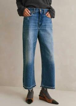 Best ME+EM Low-Rise Baggy Crop Jean Authentic Mid Wash