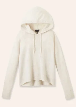 Best ME+EM Luxe Cashmere Curved Hem Hoody Soft Grey M Lange