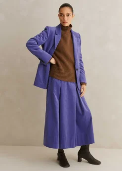 Best ME+EM Luxe Cord A-Line Midi Skirt Winter Lilac
